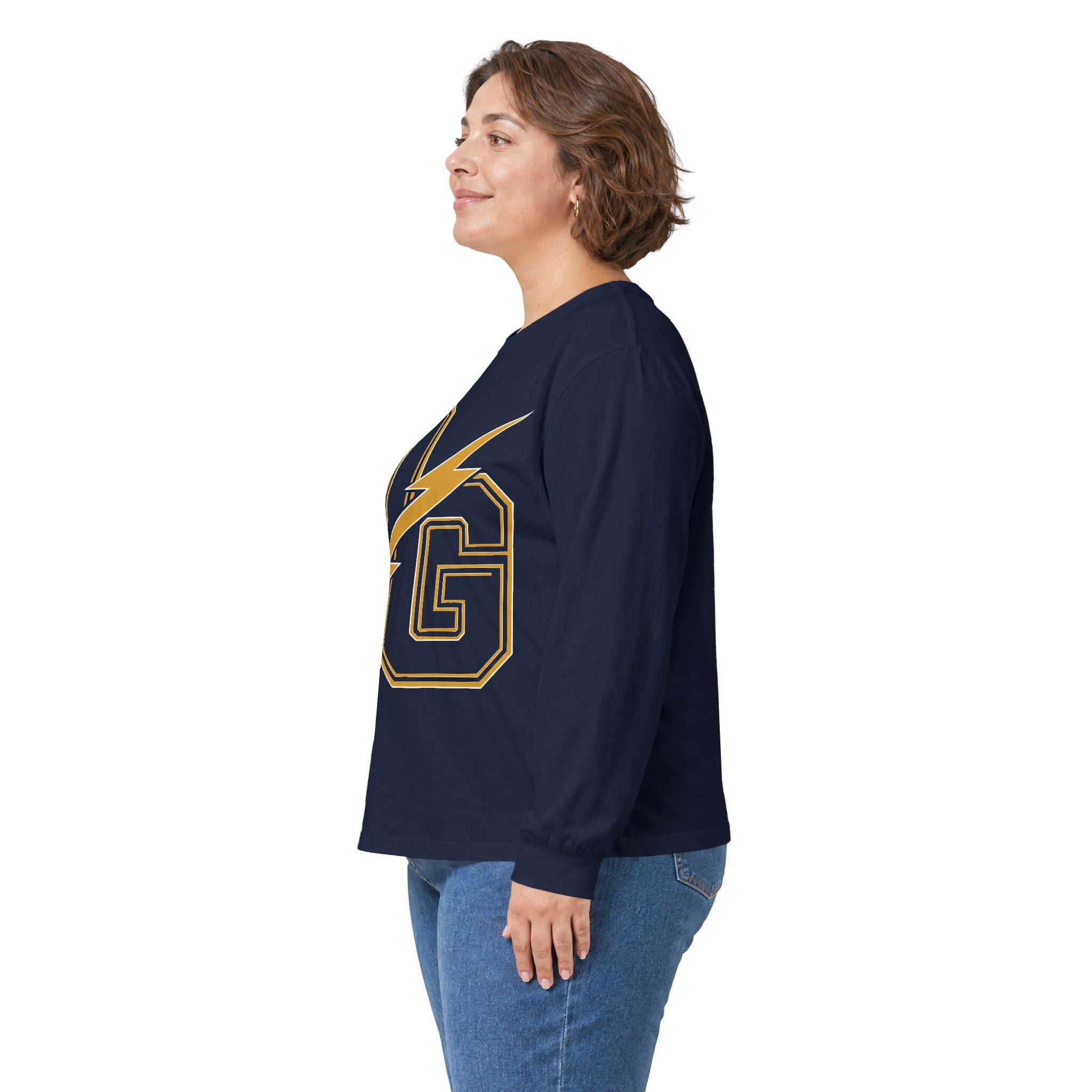 OG Lightning Long Sleeve Tee — Retro Varsity Graphic Shirt
