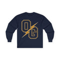 OG Lightning Long Sleeve Tee — Retro Varsity Graphic Shirt