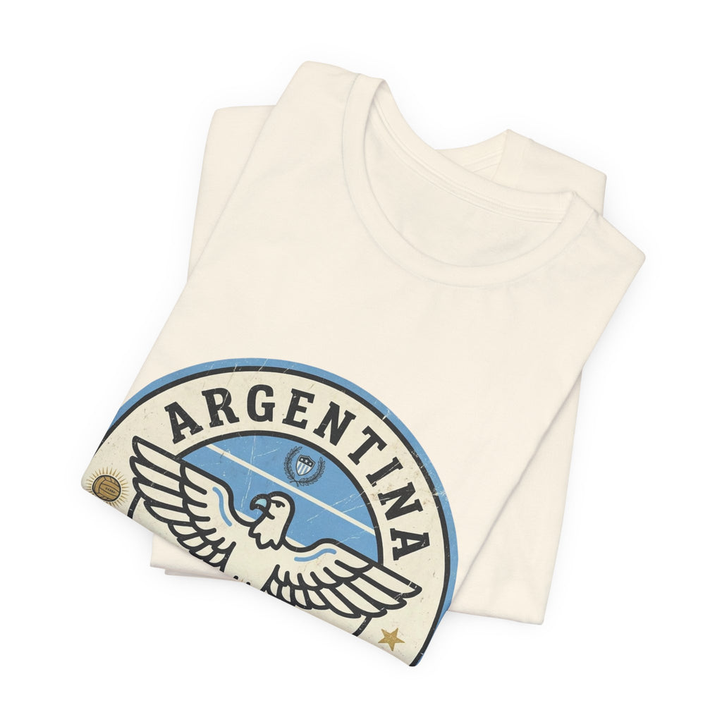 Argentina Fútbol Eagle Crest T-Shirt — Retro Soccer Tee
