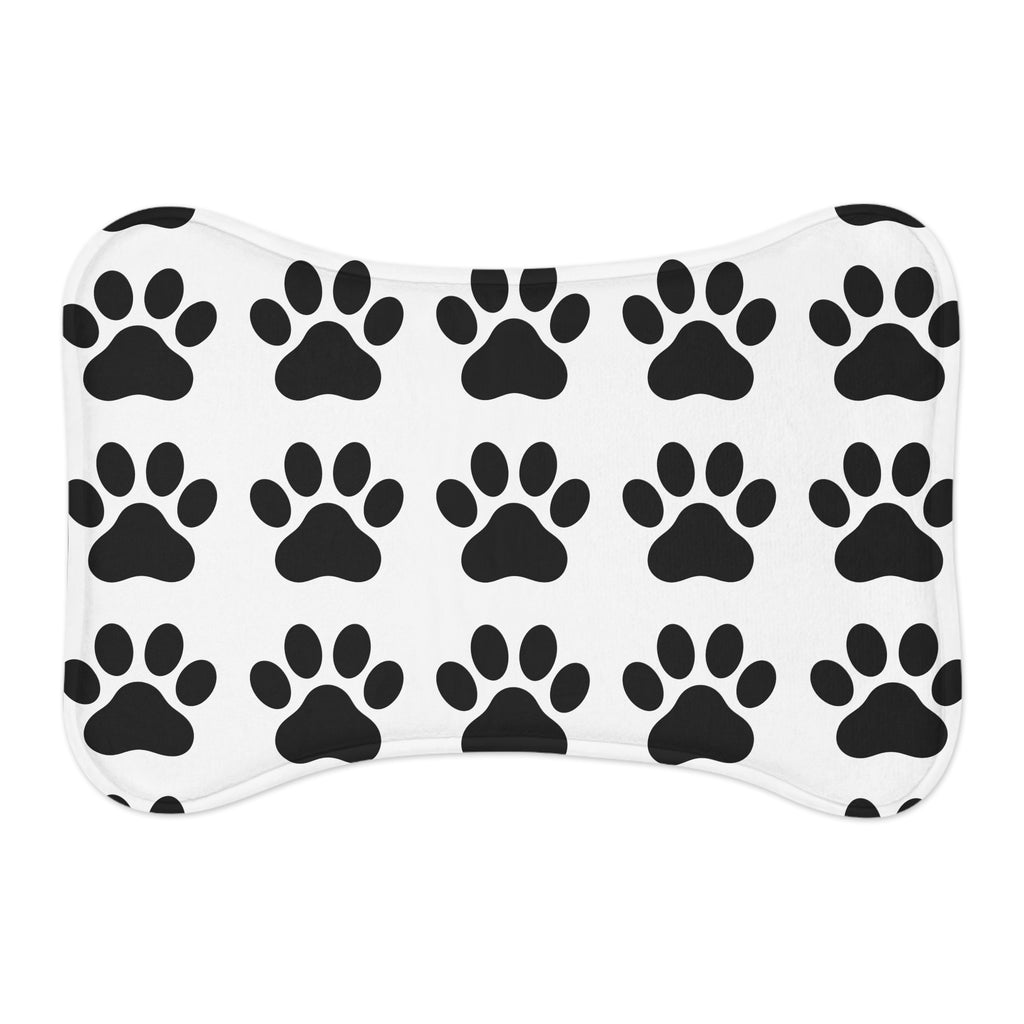 Paw Print Pet Feeding Mat — Non-Slip Waterproof Dog & Cat Bowl Placemat