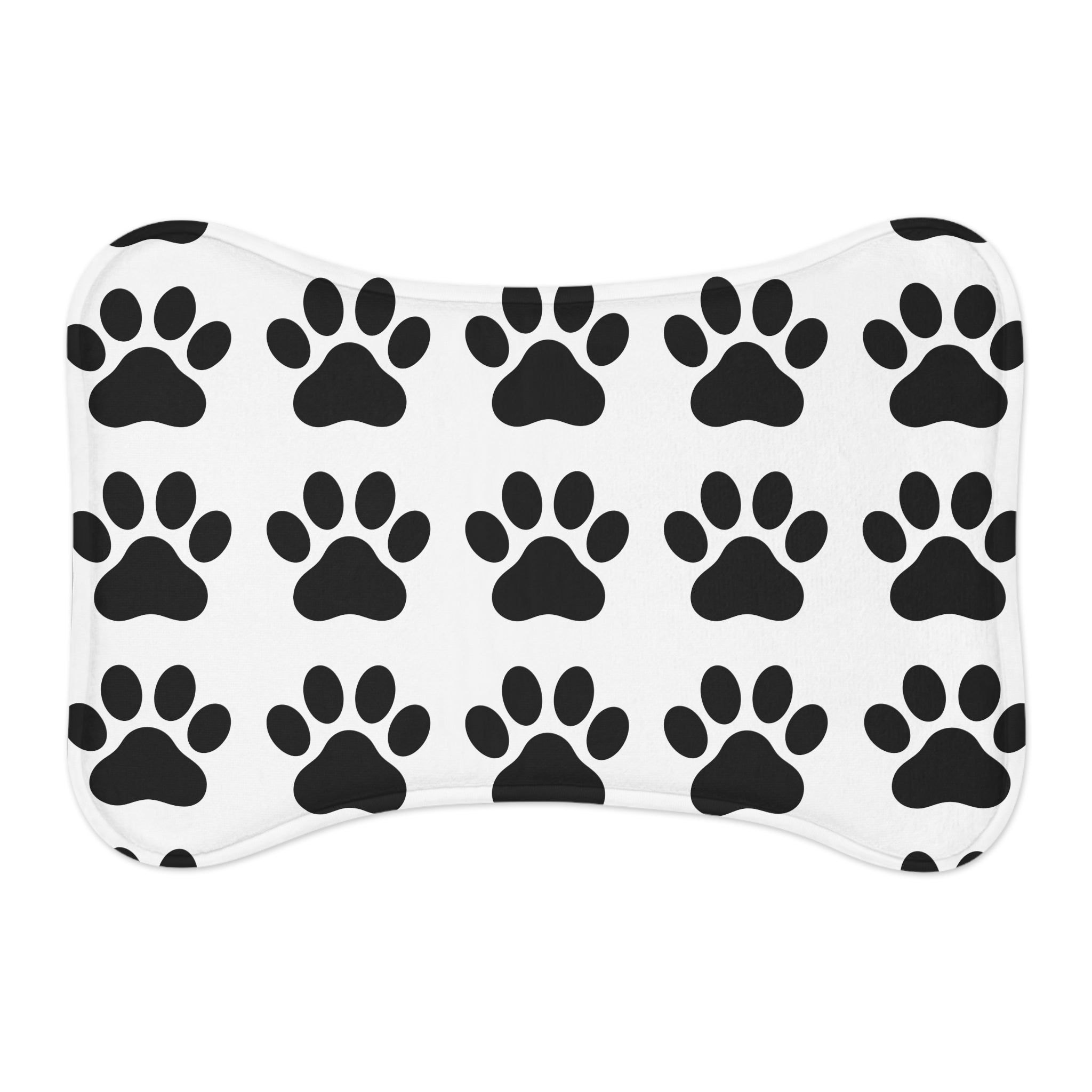 Paw Print Pet Feeding Mat — Non-Slip Waterproof Dog & Cat Bowl Placemat