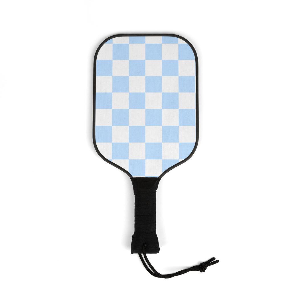 Pickleball Paddles Set – Light Blue Checkerboard Pickleball Kit with Balls