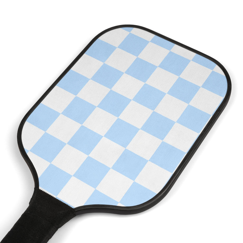 Pickleball Paddles Set – Light Blue Checkerboard Pickleball Kit with Balls