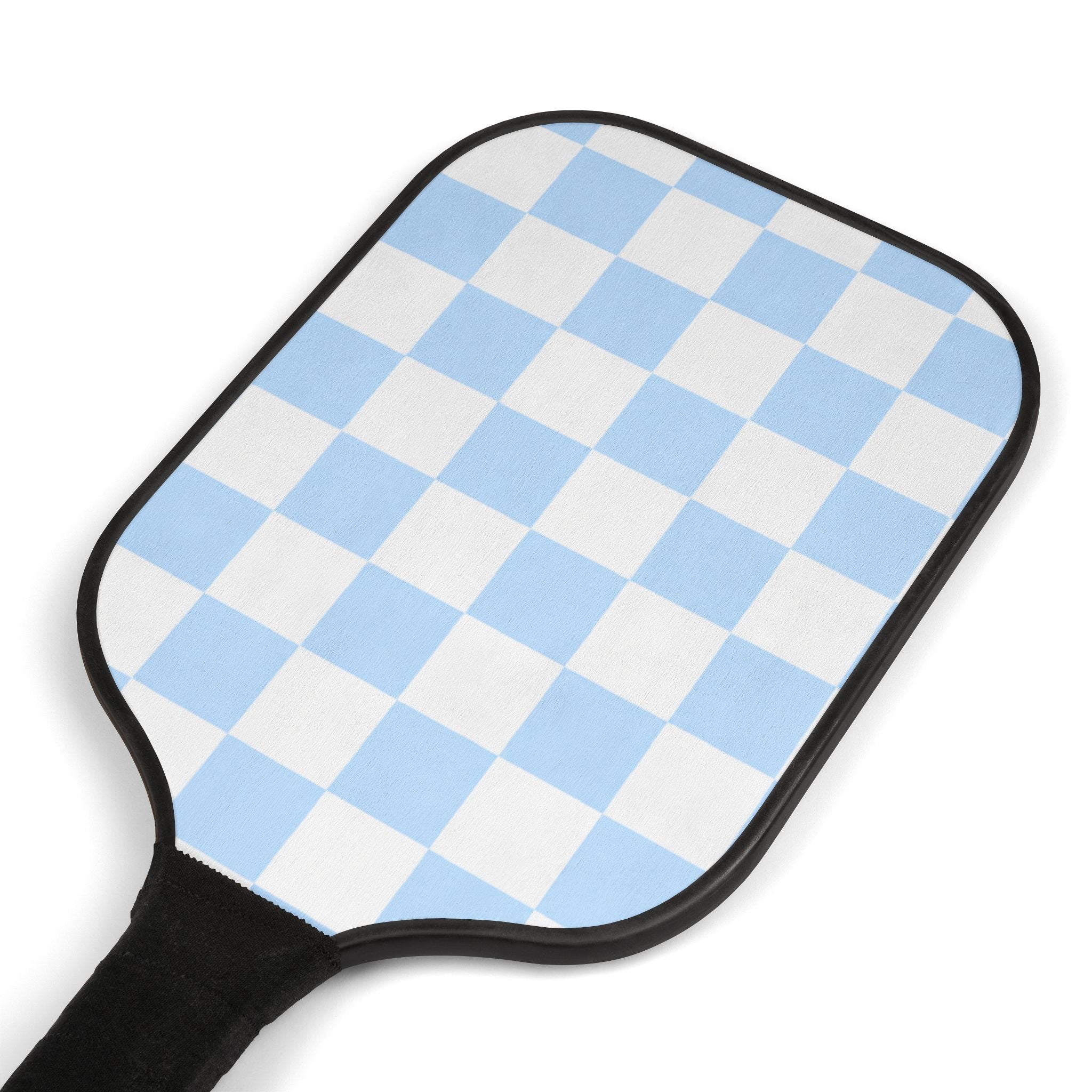 Pickleball Paddles Set – Light Blue Checkerboard Pickleball Kit with Balls