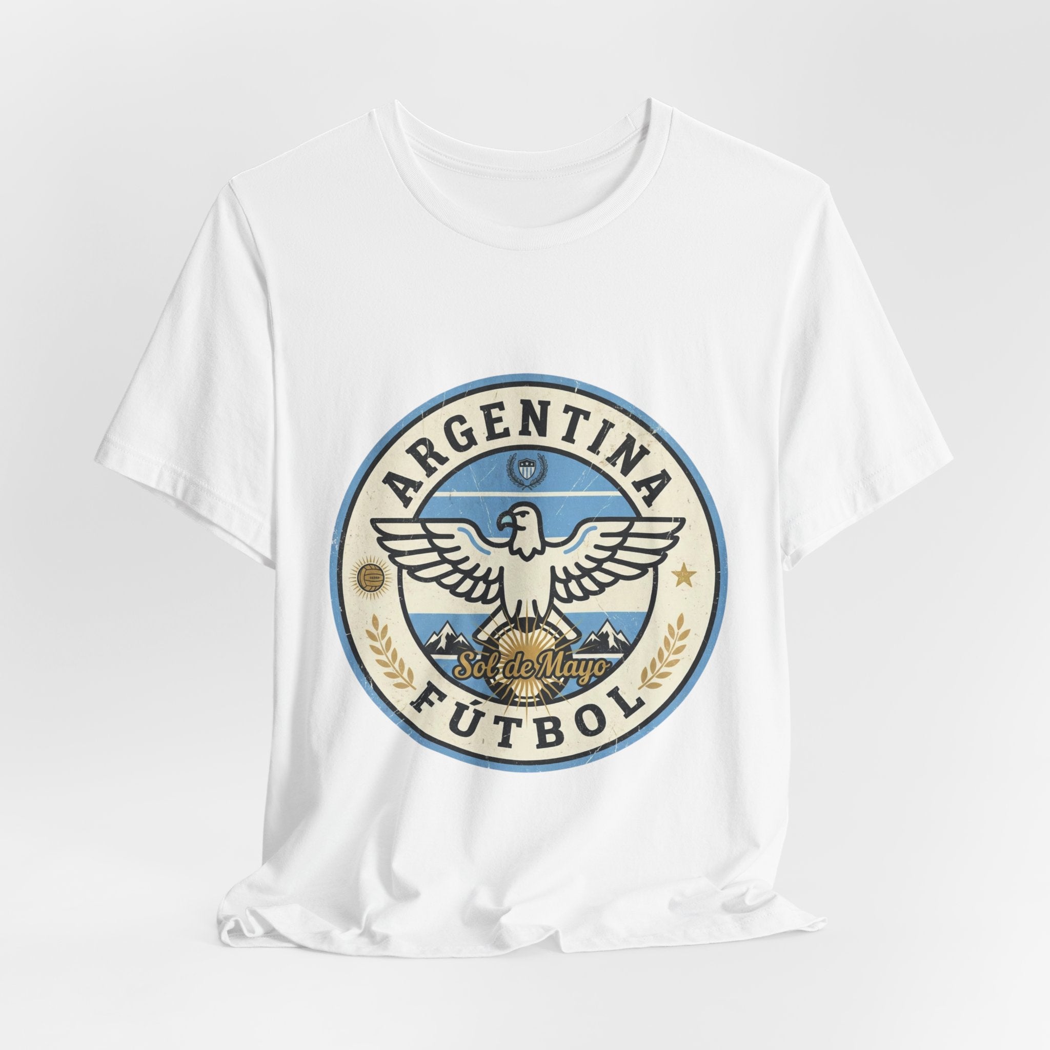 Argentina Fútbol Eagle Crest T-Shirt — Retro Soccer Tee