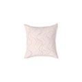 Wavy Pastel Square Pillow – Soft Pink Decorative Throw Pillow