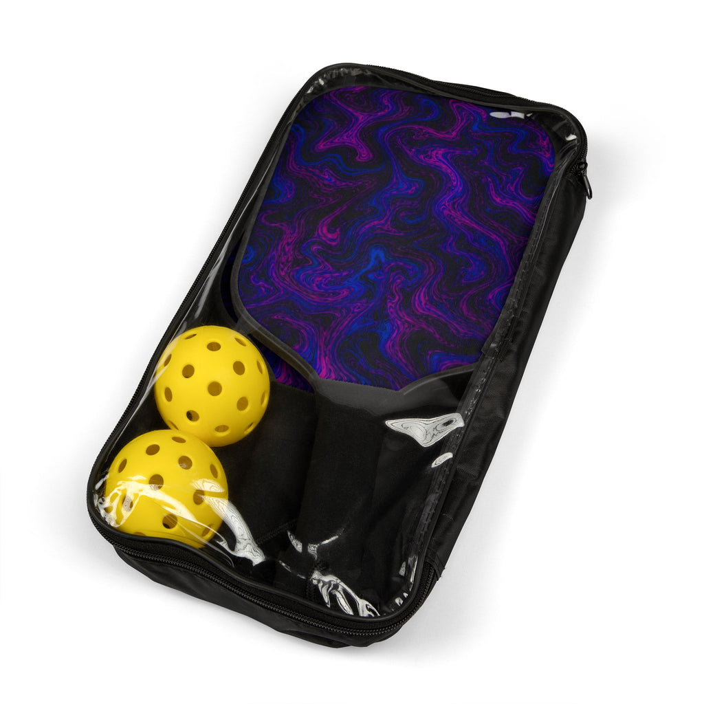 Pickleball Paddles — Purple Marble Pickleball Kit (2 Paddles + Balls)