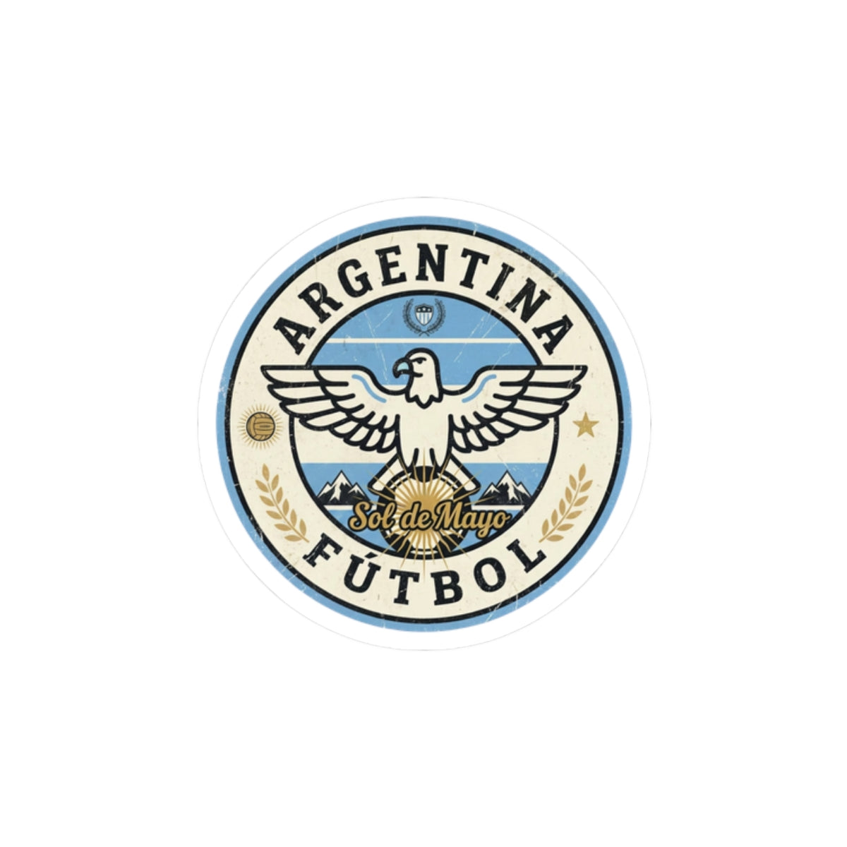 Argentina Fútbol Crest Sticker | Soccer Country Pride Kiss-Cut