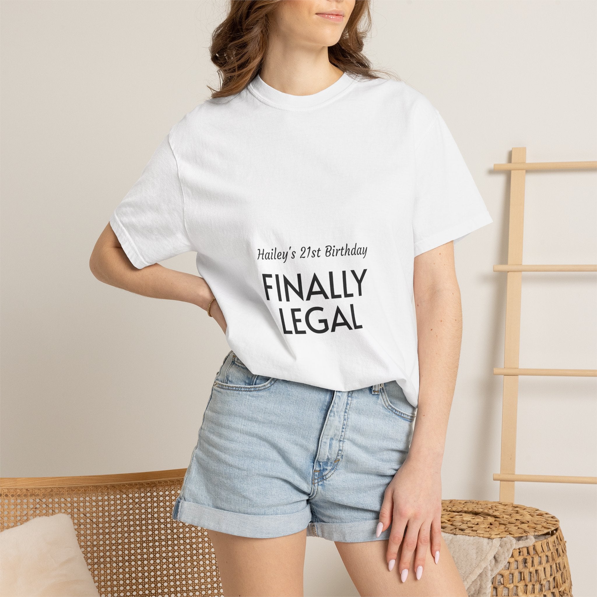 Finally Legal T-Shirt — Personalized 21st Birthday Tee