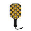 Pickleball Paddle Set – Yellow & Navy Lightning Check Design Kit